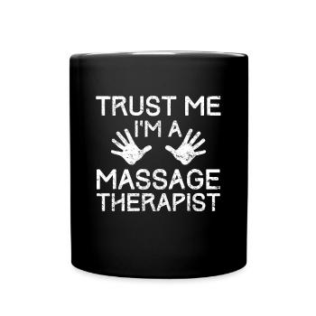 Masseur Shirt I Massage Masseurin massieren - Tasse einfarbig - Schwarz - Vorne