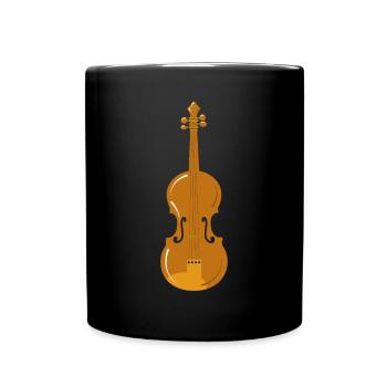 Violin drawing children illustration violin - Full Colour Mug - black - Front