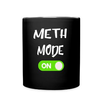 Meth Mode On Einschalter Schalter Crystal Geschenk - Tasse einfarbig - Schwarz - Vorne