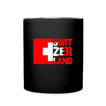 Schweiz Logo - Tasse einfarbig - Schwarz - Vorne