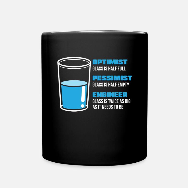 Ingénieur Ingénieur Optimist Pessimist Gift - Mug uni - noir
