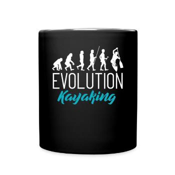 The Evolution Of Kayaking - Full Colour Mug - black - Front