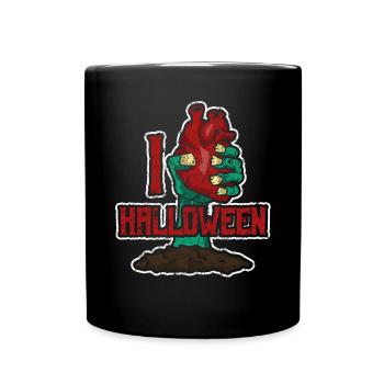 J'adore Halloween Heart Organ Zombie - Mug uni - noir - Devant