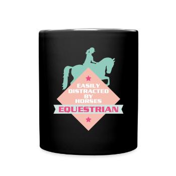 Horse riding Horse riding Horse saying Funny sayings - Full Colour Mug - black - Front