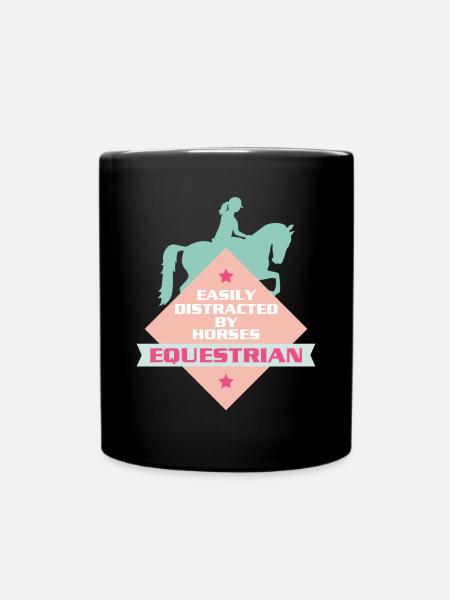 Horse riding Horse riding Horse saying Funny sayings - Full Colour Mug - black