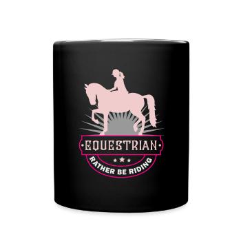 Horse riding Horse riding Horse saying Funny sayings - Full Colour Mug - black - Front