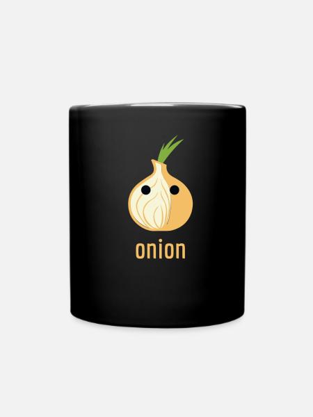 Onion Zwiebel - Tasse einfarbig - Schwarz