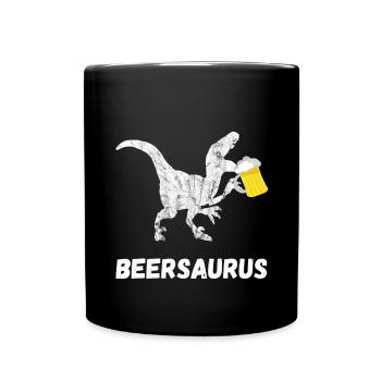 Cadeaux Bière Saurus Dinosaure - Mug uni - noir - Devant