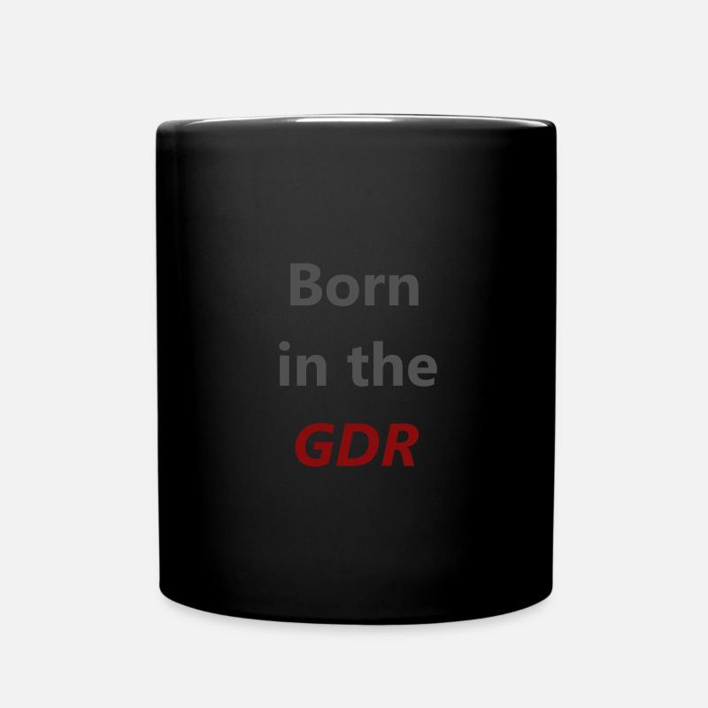 GDR- DDR - Tasse einfarbig - Schwarz