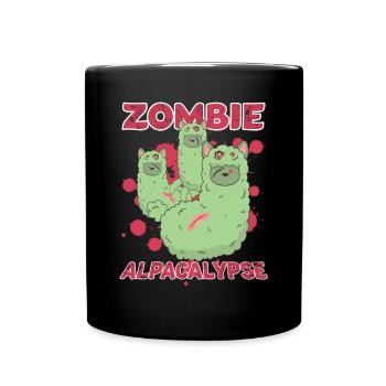 Zombie Alpacalypse Halloween effrayant Apocalypse - Mug uni - noir - Devant