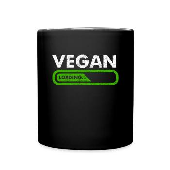 Veganer Loading I Veganerin Vegan Veggie Tofu - Tasse einfarbig - Schwarz - Vorne