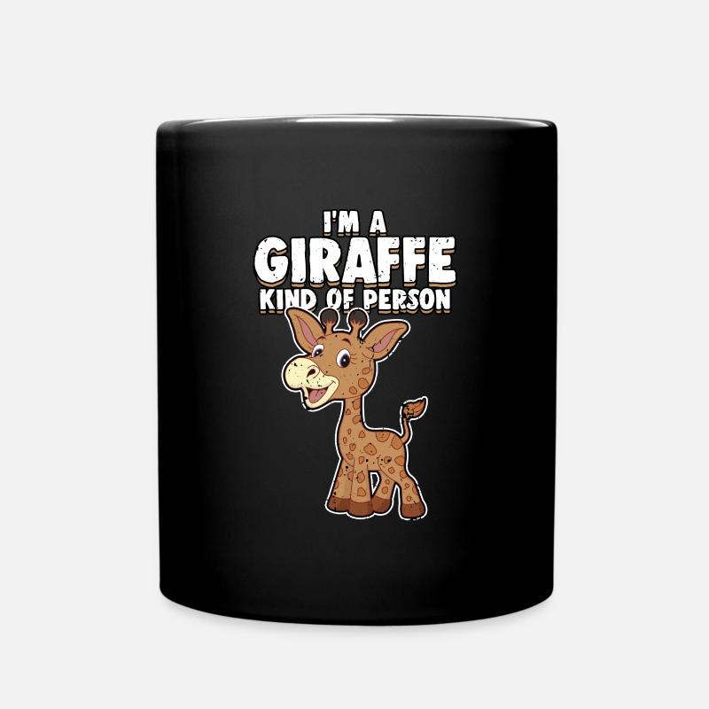 Giraffe Afrika Safari Steppe Tier Geschenkidee - Tasse einfarbig - Schwarz