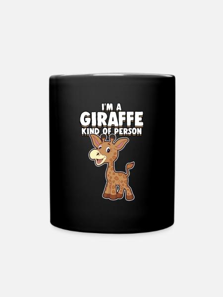 Giraffe - Tasse einfarbig - Schwarz