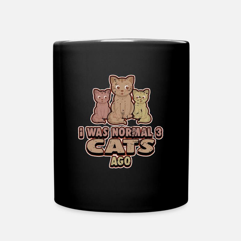 cat lady - Full Colour Mug - black