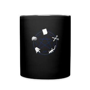 Rock Paper Scissors Lizard Spock - Tasse einfarbig - Schwarz - Vorne