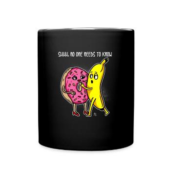 Banane donut banane délicieux cadeau cool de jummy - Mug uni - noir - Devant