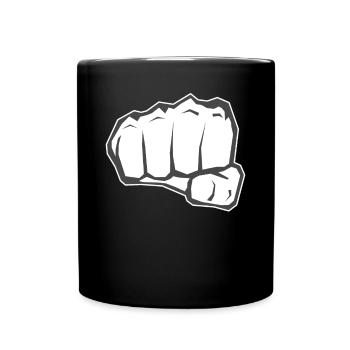 Faust V1 schwarz weiß - Tasse einfarbig - Schwarz - Vorne
