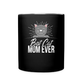 Cat Cats Best Cats Mum Gift Geek - Full Colour Mug - black - Front