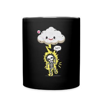 Lightening Gift Storm Thunderstorm Comic Party - Full Colour Mug - black - Front