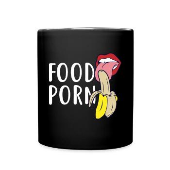 Food Porn - Tasse einfarbig - Schwarz - Vorne