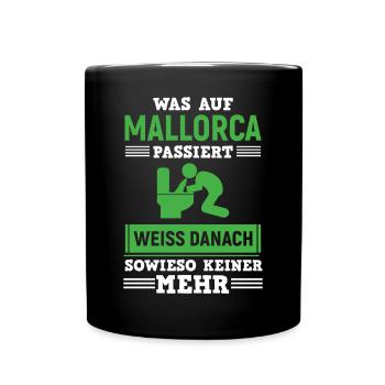 Mallorca - Tasse einfarbig - Schwarz - Vorne