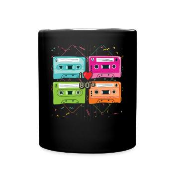 J'adore les années 80 - Mug uni - noir - Devant