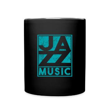 Jazz music Christmas gift birthday - Full Colour Mug - black - Front