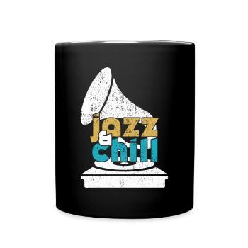 Jazz & Chill lustiger Spruch Jugendliche Weihnacht - Tasse einfarbig - Schwarz - Vorne