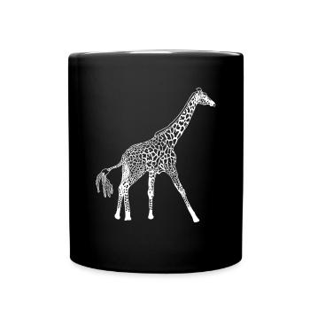 Giraffe white structure - Full Colour Mug - black - Front