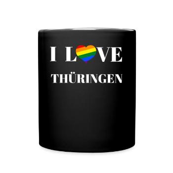 Thüringen - Geschenkidee - Tasse einfarbig - Schwarz - Vorne