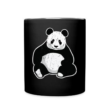 Großer Panda Giant Panda - Tasse einfarbig - Schwarz - Vorne