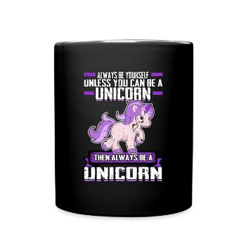 unicorn - Full Colour Mug - black - Front