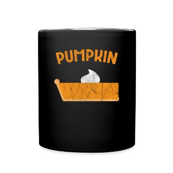 Tarte à la citrouille d'Halloween - Mug uni - noir - Devant