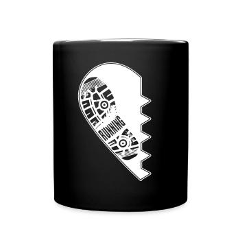Jogger runner Partenaire en cours d'exécution look chemise cadeau - Mug uni - noir - Devant