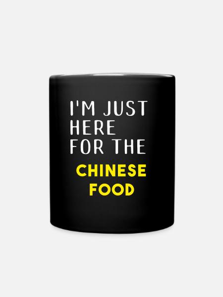 Juste ici pour la nourriture chinoise - Mug uni - noir