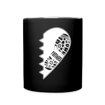 Jogger runner Partenaire en cours d'exécution look chemise cadeau - Mug uni - noir - Devant