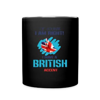 British accent - Full Colour Mug - black - Front
