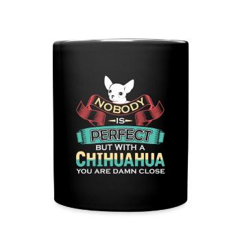 Chihuahua - Tasse einfarbig - Schwarz - Vorne
