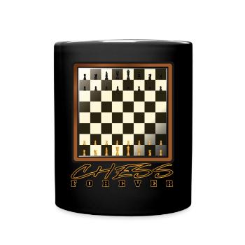 CHESS Forever - Tasse einfarbig - Schwarz - Vorne
