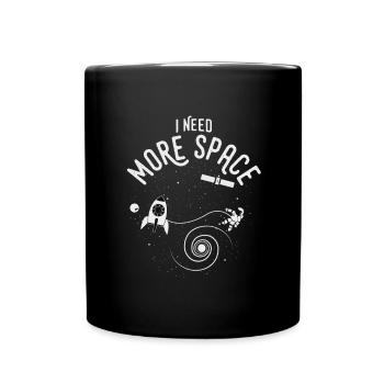 Raumfahrt - Tasse einfarbig - Schwarz - Vorne