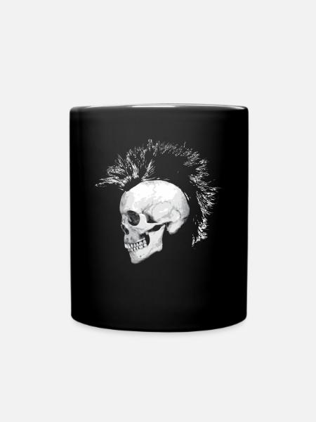 crâne punk - Mug uni - noir