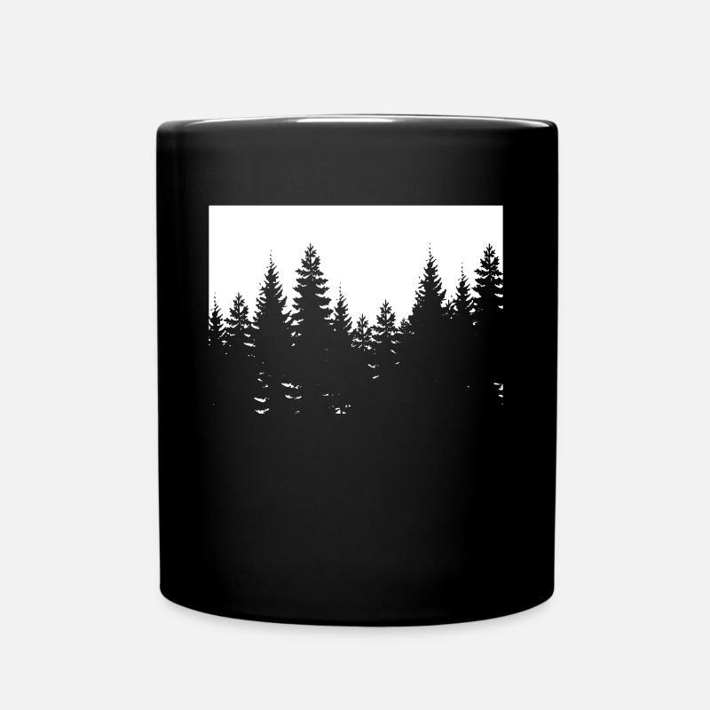 Baeume - Tasse einfarbig - Schwarz