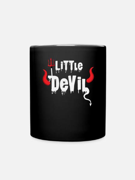 Little Devil Halloween - Full Colour Mug - black