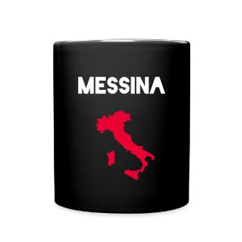 Strasse von Messina Italien Sizilien Shirt - Tasse einfarbig - Schwarz - Vorne