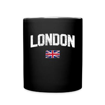 London England Union Jack - Full Colour Mug - black - Front