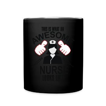 NURSE - Tasse einfarbig - Schwarz - Vorne