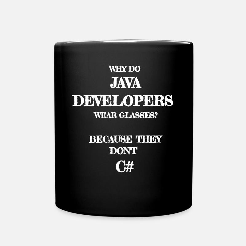 java developers joke Entwickler Witz Developer - Tasse einfarbig - Schwarz