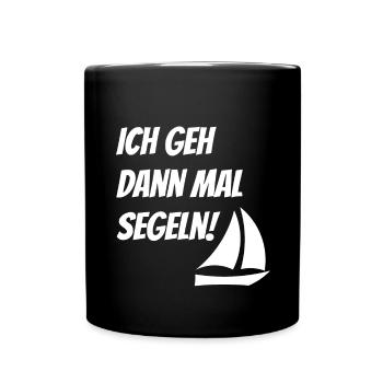 Sail T-Shirt I'll go sailing nautical - Full Colour Mug - black - Front