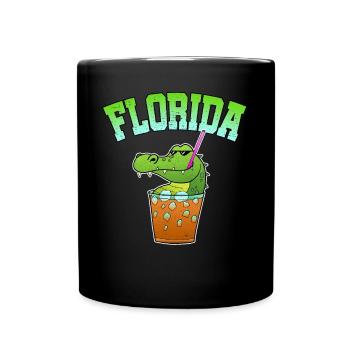 Florida Alligaor Krokodil Cocktail Alkohol Urlaub - Tasse einfarbig - Schwarz - Vorne