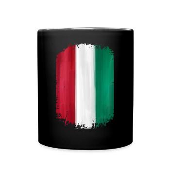 Drapeau de l'italie - Mug uni - noir - Devant